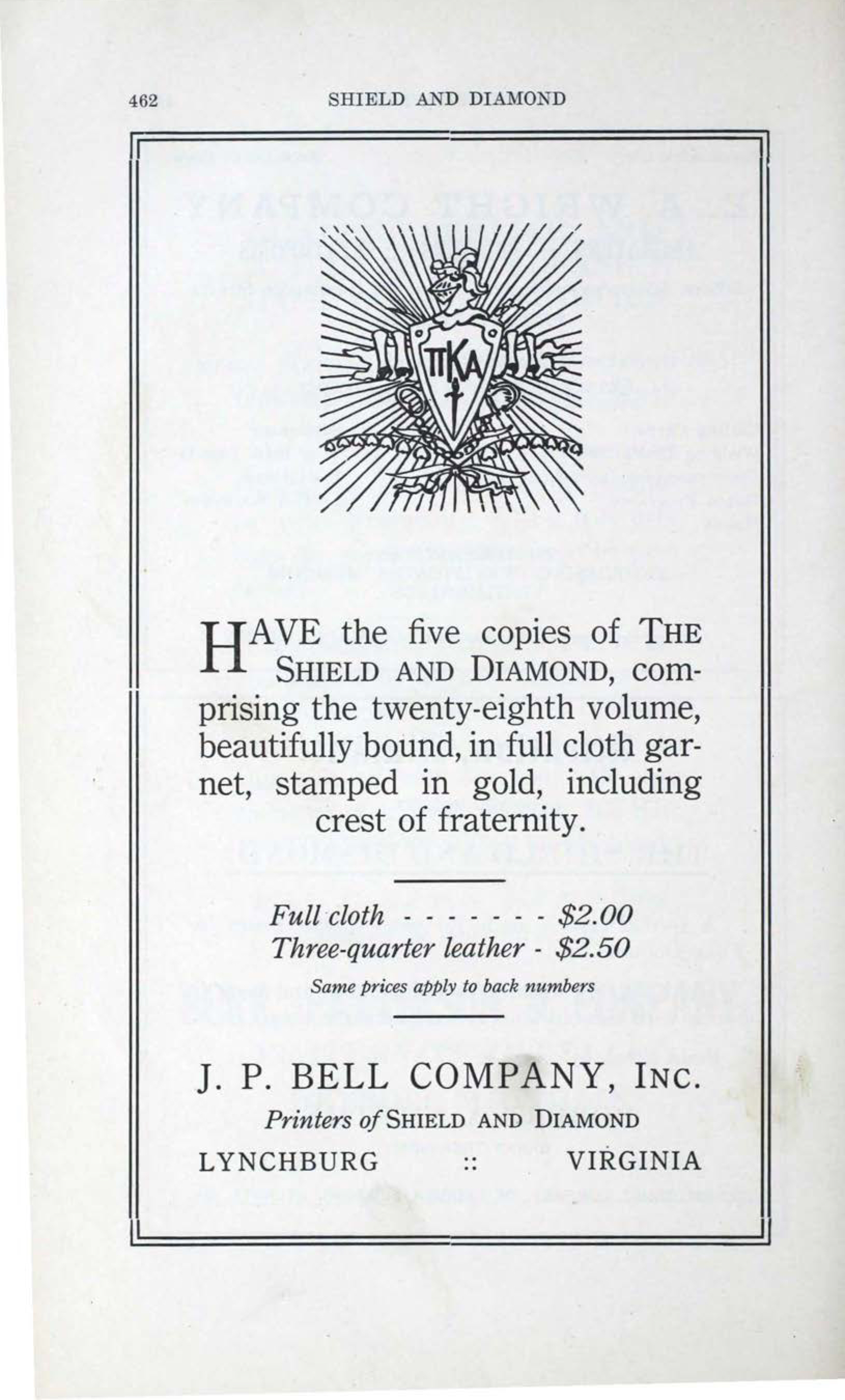 J. P. Bell Company, Inc. Advertisement, February 1920